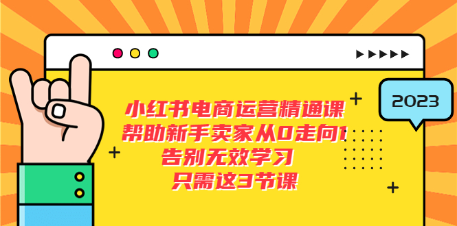 （5764期）小红书电商·运营精通课，帮助新手卖家从0走向1 告别无效学习（7节视频课）-创奇社