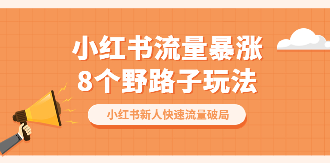 （6476期）小红书流量-暴涨8个野路子玩法：小红书新人快速流量破局（8节课）-创奇社