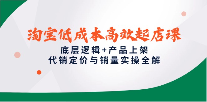 （14842期）淘宝低成本高效起店课，底层逻辑+产品上架，代销定价与销量实操全解-创奇社 - AI前沿·副业变现·资源教程！