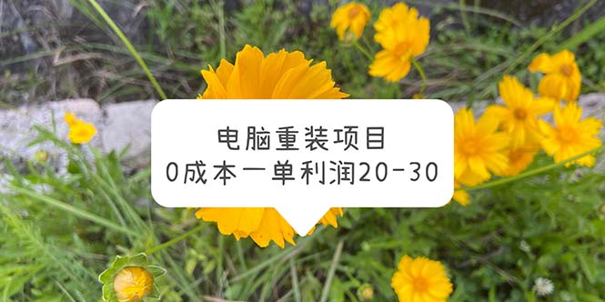 （5882期）电脑系统重装项目，0成本一单利润20-30-创奇社