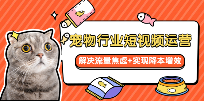 （5925期）宠物/行业短视频运营  流量增长的一层窗户纸  解决流量焦虑+实现降本增效-创奇社