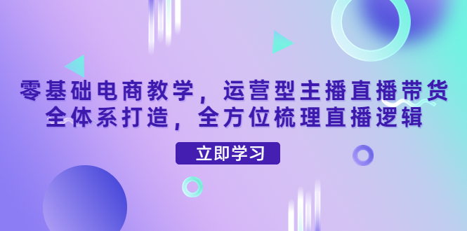 （4095期）零基础电商教学，运营型主播直播带货全体系打造，全方位梳理直播逻辑-创奇社