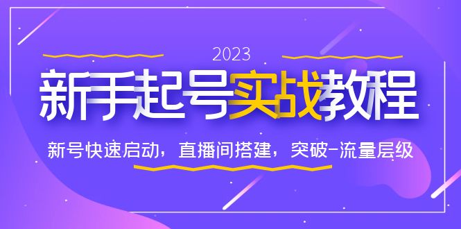 （6261期）0-1新手起号实战教程：新号快速启动，直播间怎样搭建，突破-流量层级-创奇社 - AI前沿·副业变现·资源教程！