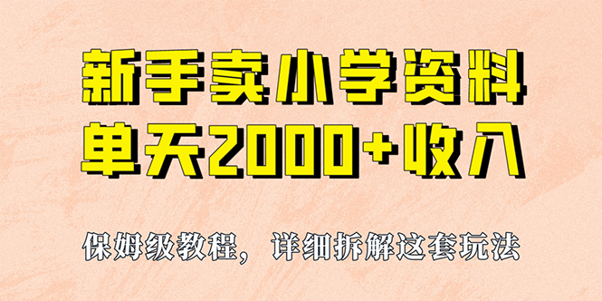 （6909期）我如何通过卖小学资料，实现单天2000+，实操项目，保姆级教程+资料+工具-创奇社 - AI前沿·副业变现·资源教程！