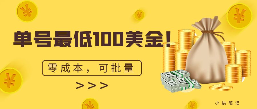 （6975期）单号最低100美金，零成本，小白无脑操作。可复制，可扩大。-创奇社