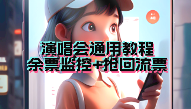 （7007期）演唱会通用_余票监控+抢回流票（教程+软件）-创奇社