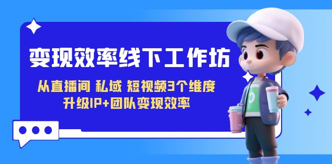 （7095期）变现-效率线下工作坊，从直播间、私域、短视频3个维度 升级IP+团队变现效率-创奇社