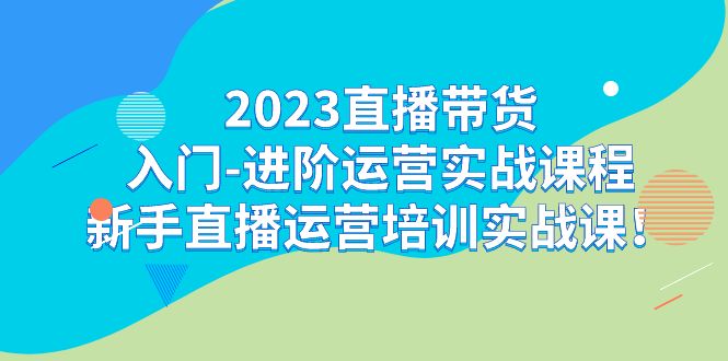 （7162期）2023直播带货入门-进阶运营实战课程：新手直播运营培训实战课！-创奇社