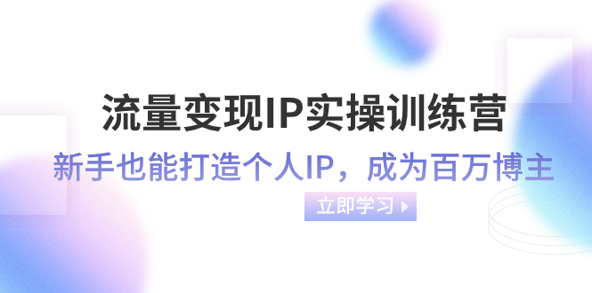 （8134期）流量变现-IP实操训练营：新手也能打造个人IP，成为百万 博主（46节课）-创奇社