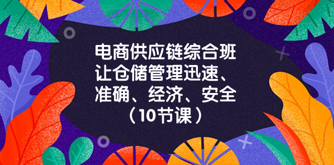 （8246期）电商-供应链综合班，让仓储管理迅速、准确、经济、安全！（10节课）-创奇社