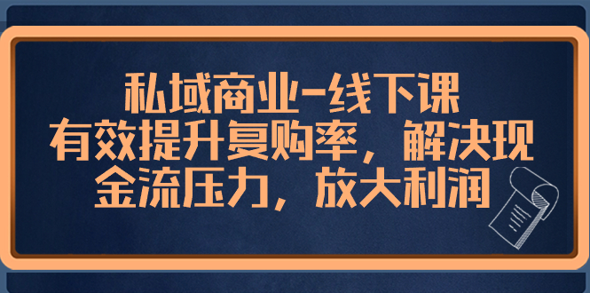 （8425期）私域商业-线下课，有效提升复购率，解决现金流压力，放大利润-创奇社 - AI前沿·副业变现·资源教程！