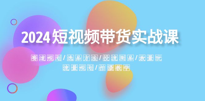 （8444期）2024短视频带货实战课：赛道规划·选品方法·投流测品·放量玩法·流量规划-创奇社 - AI前沿·副业变现·资源教程！