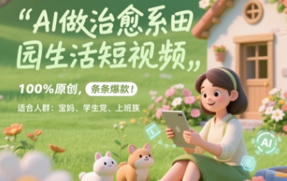 AI做治愈系田园生活短视频，100%原创，条条爆款，无脑矩阵， 适合小白-创奇社 - AI前沿·副业变现·资源教程！