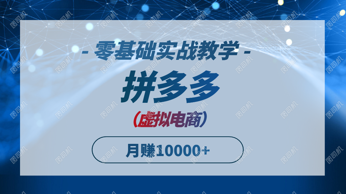 （14880期）拼多多虚拟电商，零基础实战教学，快速打爆商品，新手也能月入10000+-创奇社 - AI前沿·副业变现·资源教程！