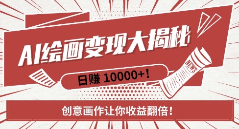 AI梦境绘画致富秘籍，复制粘贴，新手也能快速掌握，创意画作让你收益翻倍-创奇社 - AI前沿·副业变现·资源教程！