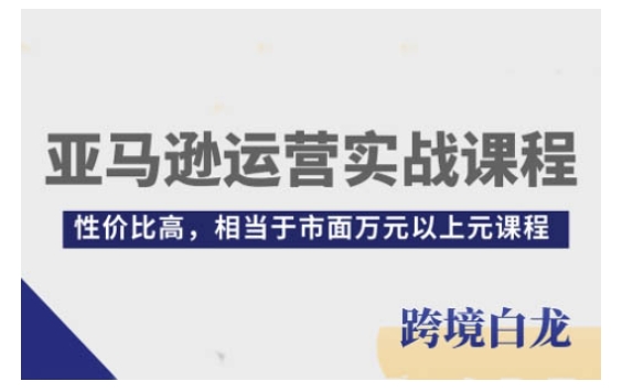 亚马逊运营实战课程，亚马逊从入门到精通，性价比高，相当于市面万元以上元课程-创奇社 - AI前沿·副业变现·资源教程！