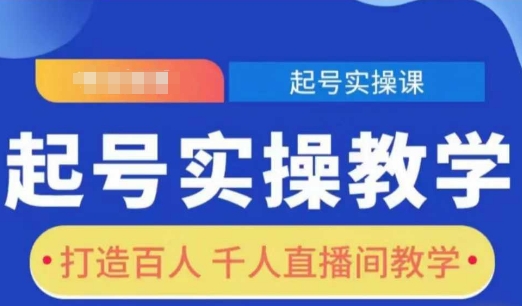 起号实操教学，打造百人千人直播间教学-创奇社 - AI前沿·副业变现·资源教程！
