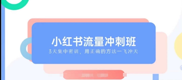 小红书流量冲刺班2025，最懂小红书的女人，快速教你2025年入局小红书-创奇社 - AI前沿·副业变现·资源教程！