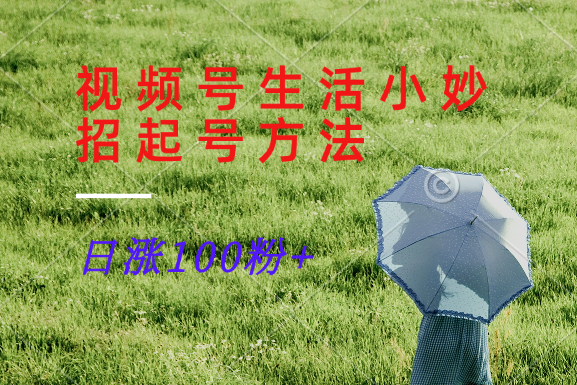 视频号生活小妙招分享赛道， 起号涨粉新方法，日涨100粉-创奇社 - AI前沿·副业变现·资源教程！