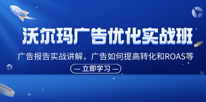 沃爾瑪廣告優化實戰班，廣告報告實戰講解，廣告如何提高轉化和ROAS等