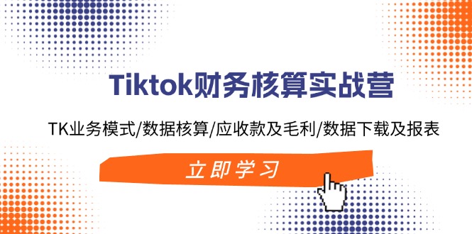Tiktok财务核算实战营：TK业务模式/数据核算/应收款及毛利/数据下载及报表-创奇社 - AI前沿·副业变现·资源教程！