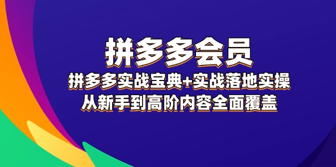 拼多多会员实战宝典+实战落地实操，从新手到高阶内容全面覆盖-创奇社 - AI前沿·副业变现·资源教程！