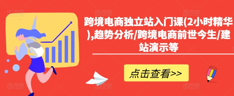 跨境电商独立站入门课(2小时精华),趋势分析/跨境电商前世今生/建站演示等-创奇社 - AI前沿·副业变现·资源教程！