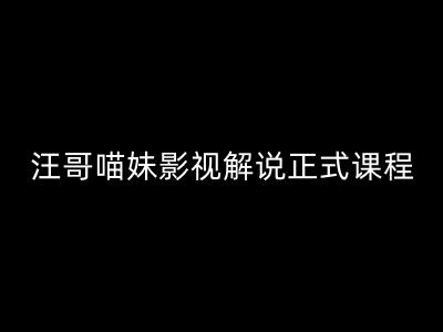 汪哥影视解说正式课程：剪映/PR教学/视解说剪辑5大黄金法则/全流程剪辑7把利器等等-创奇社 - AI前沿·副业变现·资源教程！