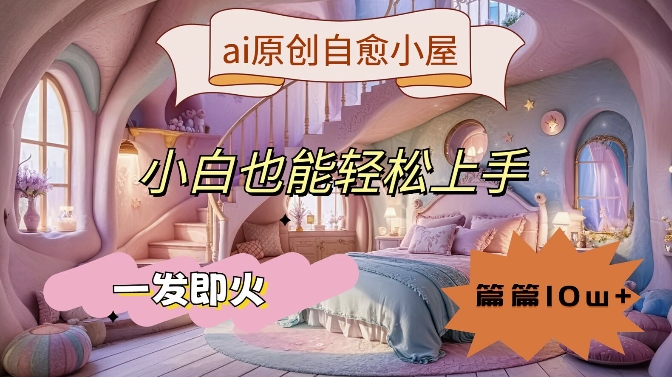 ai原创治愈小屋，小白也能轻松上手，一发即火，篇篇10w+-创奇社 - AI前沿·副业变现·资源教程！
