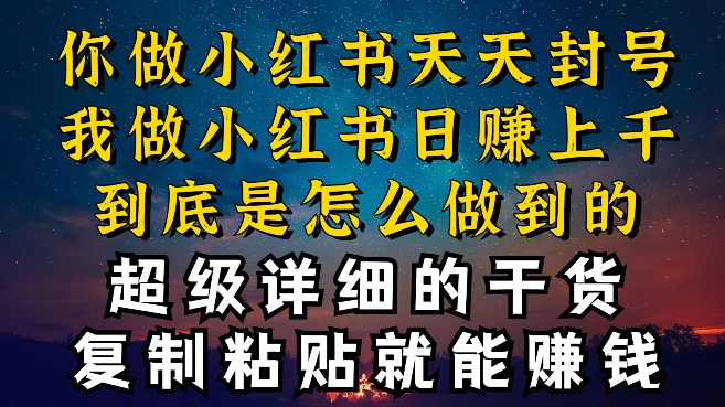 都知道小红书能引流私域变现，可为什么我能一天引流几十人变现上千，但你却频频封号违规被限流-创奇社 - AI前沿·副业变现·资源教程！