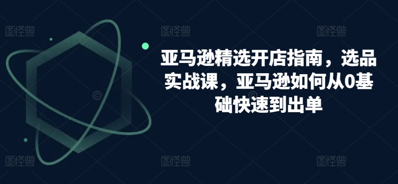 亚马逊精选开店指南，选品实战课，亚马逊如何从0基础快速到出单-创奇社 - AI前沿·副业变现·资源教程！