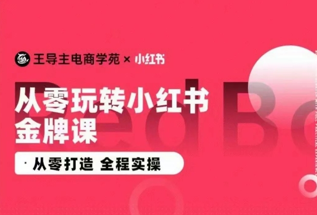 王導主·小紅書電商運營實操課，​從零打造  全程實操