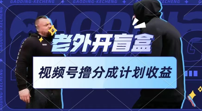 老外开盲盒视频，撸视频号分成计划收益，每天只需一小时，新手小白轻松上手-创奇社 - AI前沿·副业变现·资源教程！
