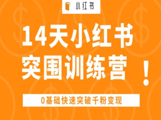 14天小红书突围训练营 ，0基础快速突破千粉变现-创奇社 - AI前沿·副业变现·资源教程！