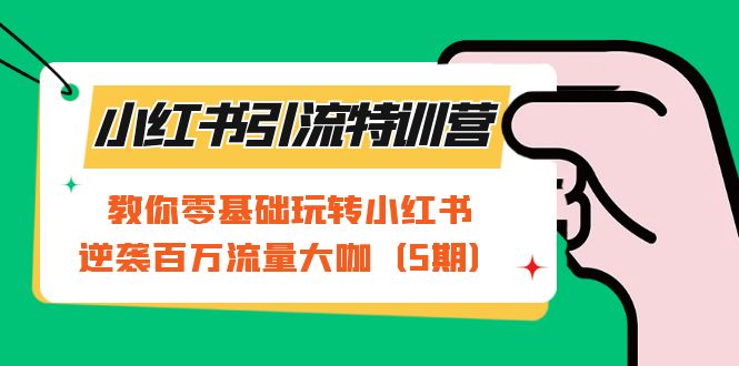 小红书引流特训营-第5期：教你零基础玩转小红书，逆袭百万流量大咖-创奇社 - AI前沿·副业变现·资源教程！
