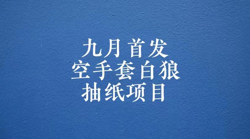 0成本，日入100-500空手套白狼抽纸项目，保姆级教学-创奇社 - AI前沿·副业变现·资源教程！
