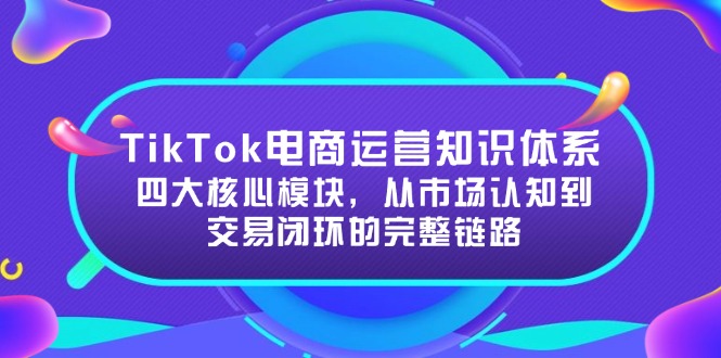 （15065期）TikTok电商运营知识体系：四大核心模块，从市场认知到交易闭环的完整链路-创奇社 - AI前沿·副业变现·资源教程！
