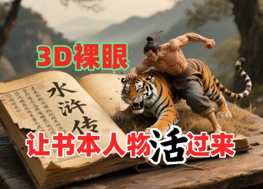 书本人物裸眼3D视频，新的玩法，流量超猛，保姆级教程-创奇社 - AI前沿·副业变现·资源教程！