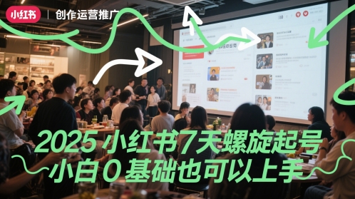 2025小红书7天螺旋起号，小白0基础也可以上手-创奇社 - AI前沿·副业变现·资源教程！