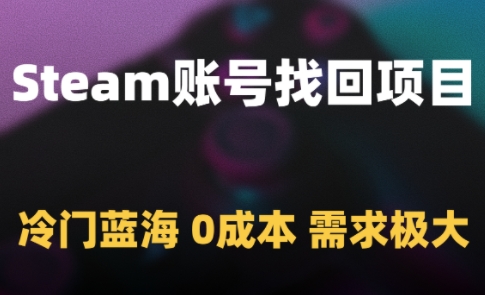 Steam账号找回项目，冷门蓝海，0成本，需求极大-创奇社 - AI前沿·副业变现·资源教程！