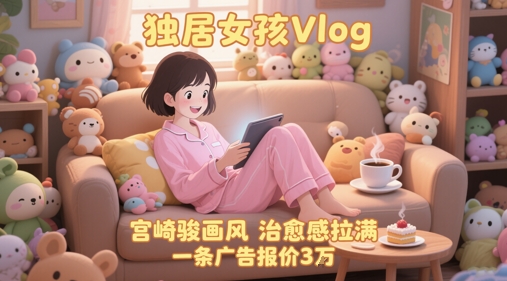 单个账号涨粉71W！用AI制作独居女孩Vlog，宫崎骏画风，治愈感拉满，一条广告报价3W-创奇社 - AI前沿·副业变现·资源教程！