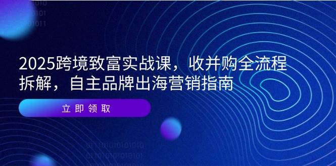 2025跨境致富实战课，收并购全流程拆解，自主品牌出海营销指南-创奇社 - AI前沿·副业变现·资源教程！