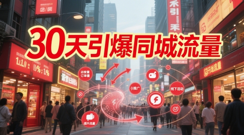 30天引爆同城流量：团购篇 认知篇 流量篇 来客篇 达人篇 老板人设IP篇 投流篇-创奇社 - AI前沿·副业变现·资源教程！
