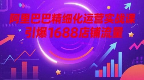 阿里巴巴精细化运营实战课，引爆1688店铺流量-创奇社 - AI前沿·副业变现·资源教程！