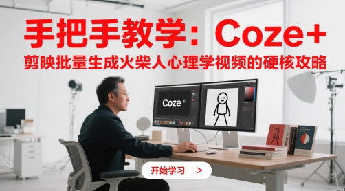 手把手教学：Coze + 剪映批量生成火柴人心理学视频的硬核攻略-创奇社 - AI前沿·副业变现·资源教程！