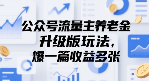 公众号流量主养老金升级版玩法，爆一篇收益多张-创奇社 - AI前沿·副业变现·资源教程！