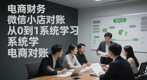 电商财务微信小店对账，从0到1系统学习电商对账-创奇社 - AI前沿·副业变现·资源教程！