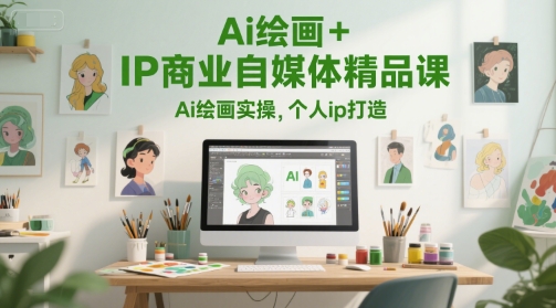 Ai绘画+IP商业自媒体精品课，Ai绘画实操，个人ip打造-创奇社 - AI前沿·副业变现·资源教程！