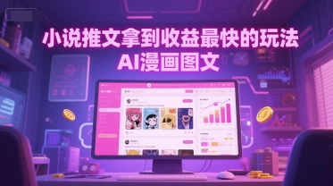 小说推文拿到收益最快的玩法，AI漫画图文-创奇社 - AI前沿·副业变现·资源教程！
