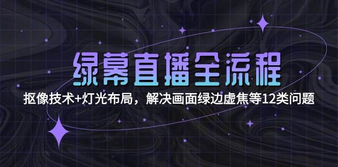 綠幕直播全流程：摳像技術+燈光布局，解決畫面綠邊虛焦等12類問題